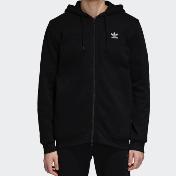 adidas Other - NWT Adidas Trefoil Zip Up Black Fleece Hoodie